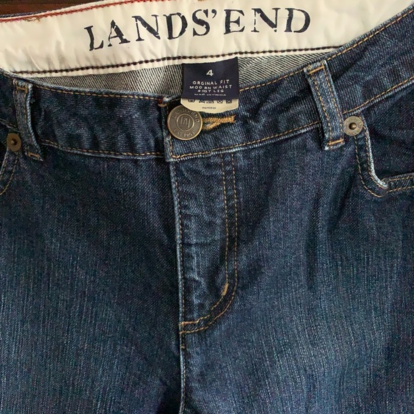 LANDS’ END ORIGINAL FIT DARK WASH JEANS - Picture 7 of 7